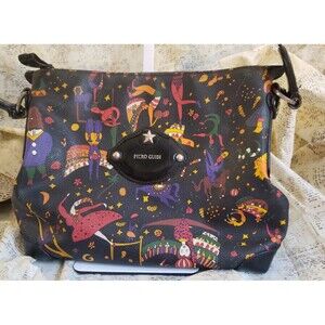 Quirky, Whimsical, Colorful - Piero Guidi Black Magic Circus Purse Shoulder Bag